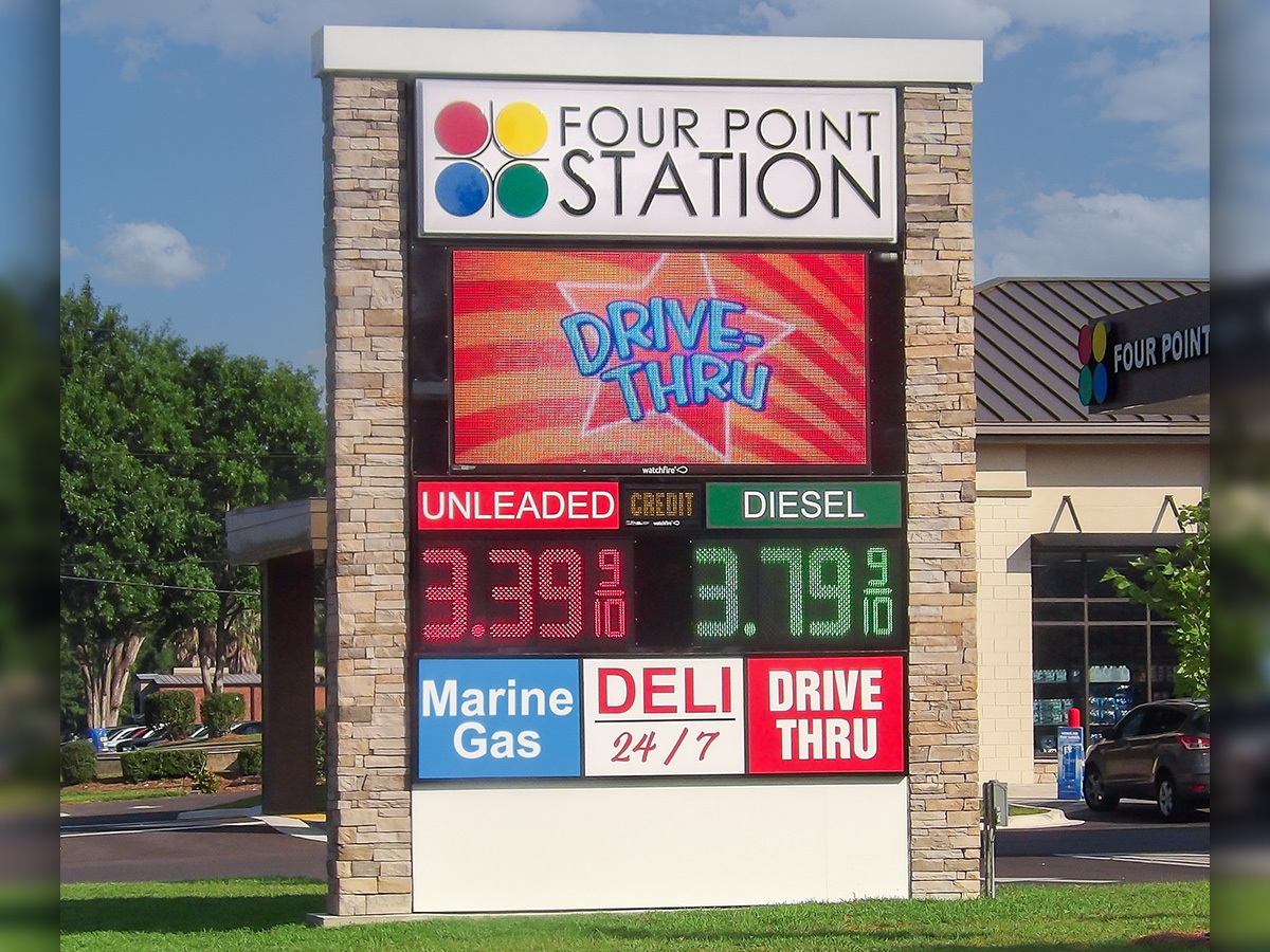 Four Point Station; 6" CCD, 18" Price Watchers, 10mm, 5’5" x 10’3", Tallahassee, FL